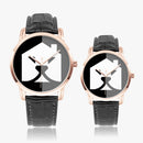 "Elevate Your Style with Burkesgarb's Leather Band Wide Type Quartz Watch"