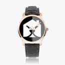 "Elevate Your Style with Burkesgarb's Leather Band Wide Type Quartz Watch"
