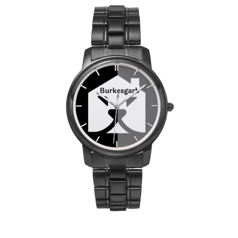 "Stay Timelessly Elegant with Burkesgarb's Folding Clasp Type Stainless Steel Quartz Watch (With Indicators)"