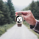 "Elevate Your Style with Burkesgarb's Leather Band Wide Type Quartz Watch"