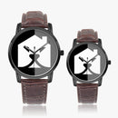 "Elevate Your Style with Burkesgarb's Leather Band Wide Type Quartz Watch"