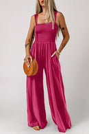 Effortlessly Chic: Square Neck Wide Leg Jumpsuit with Pockets