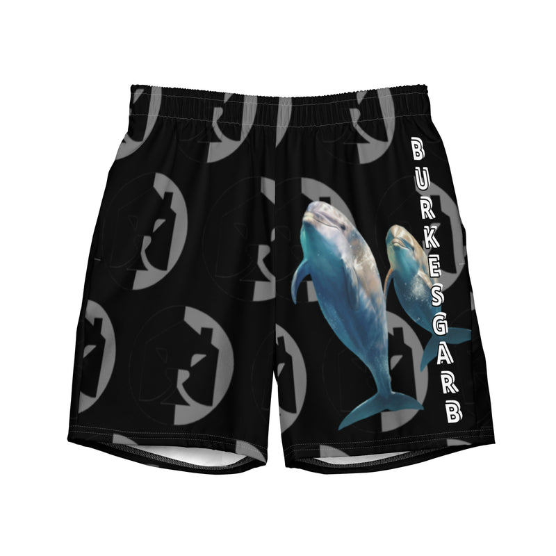 Dive into Style with Burkesgarb Dolphin Vibes Men's Swim Trunks