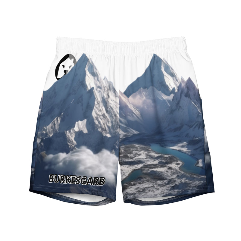 "Shop Burkesgarb Mountain View Men's Swim Trunks - Dive into Style!"