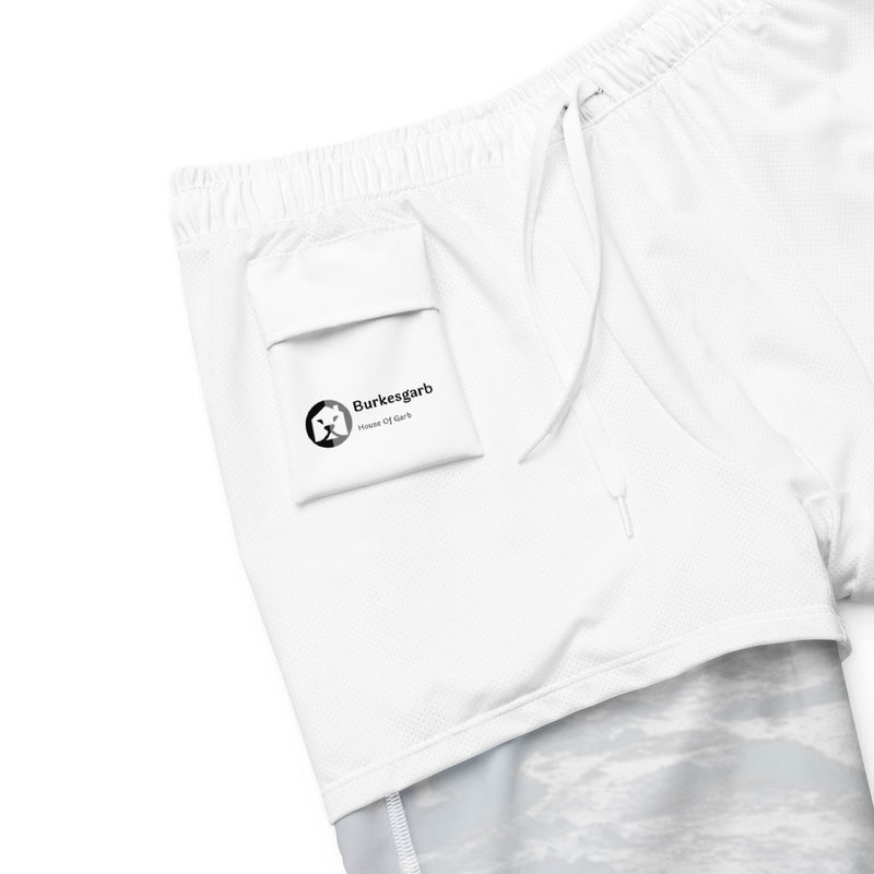 "Shop Burkesgarb Mountain View Men's Swim Trunks - Dive into Style!"