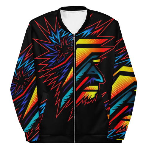 "Stay Stylish with Burkesgarb 'Colorful Thoughts' Unisex Bomber Jacket"
