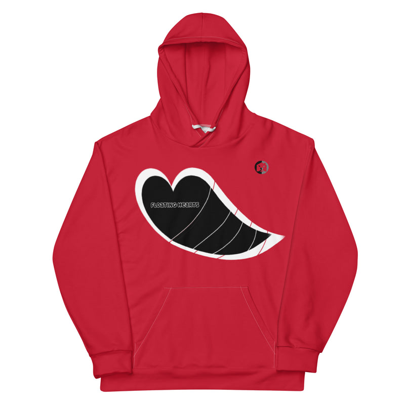 Stay Cozy and Stylish with the Burkesgarb Floating Hearts Unisex Hoodie