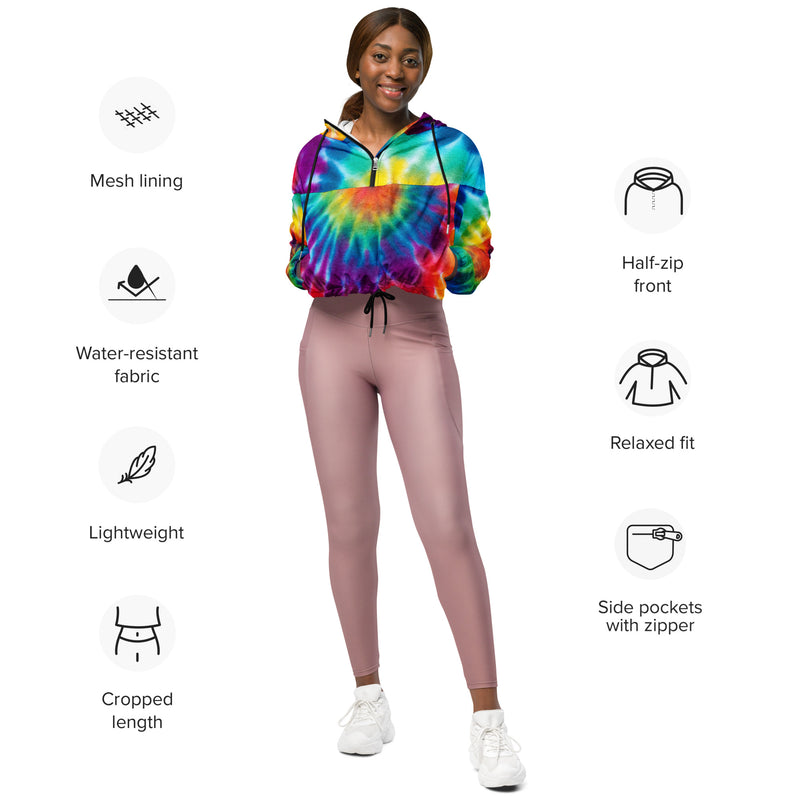 "Stay Stylish and Protected with Burkesgarb Women's Cropped Windbreaker"