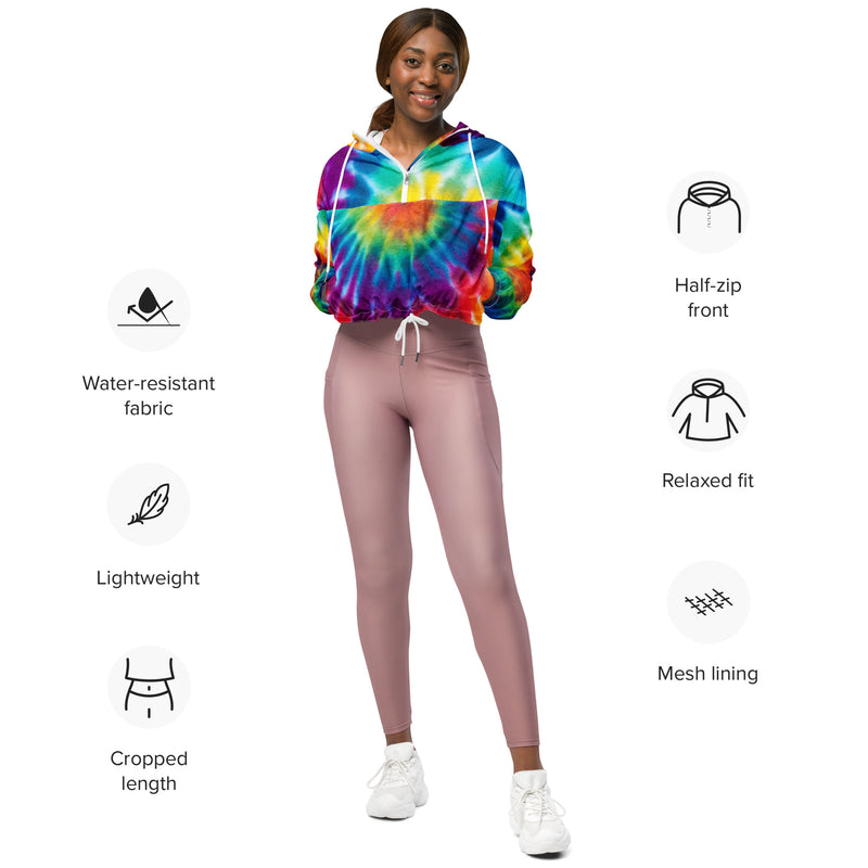 "Stay Stylish and Protected with Burkesgarb Women's Cropped Windbreaker"