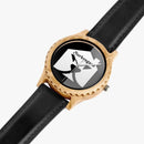 "Experience Time in Style with the Burkesgarb Italian Olive Lumber Wooden Watch - Leather Strap"