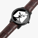 "Elevate Your Style with Burkesgarb's Leather Band Wide Type Quartz Watch"