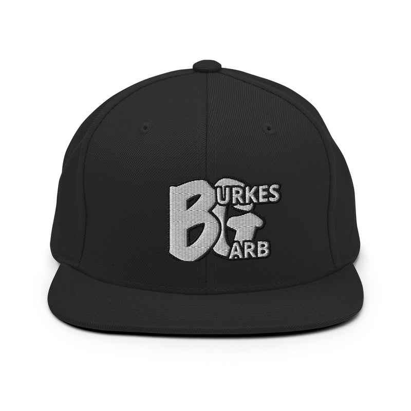 "Complete Your Look with Burkesgarb Embroidered BG Snapback Hat"