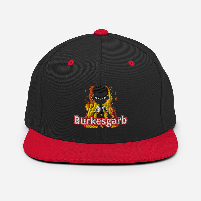 "Make a Bold Statement with Burkesgarb 'Thru the Fire' Snapback Hat - Ignite Your Style!"