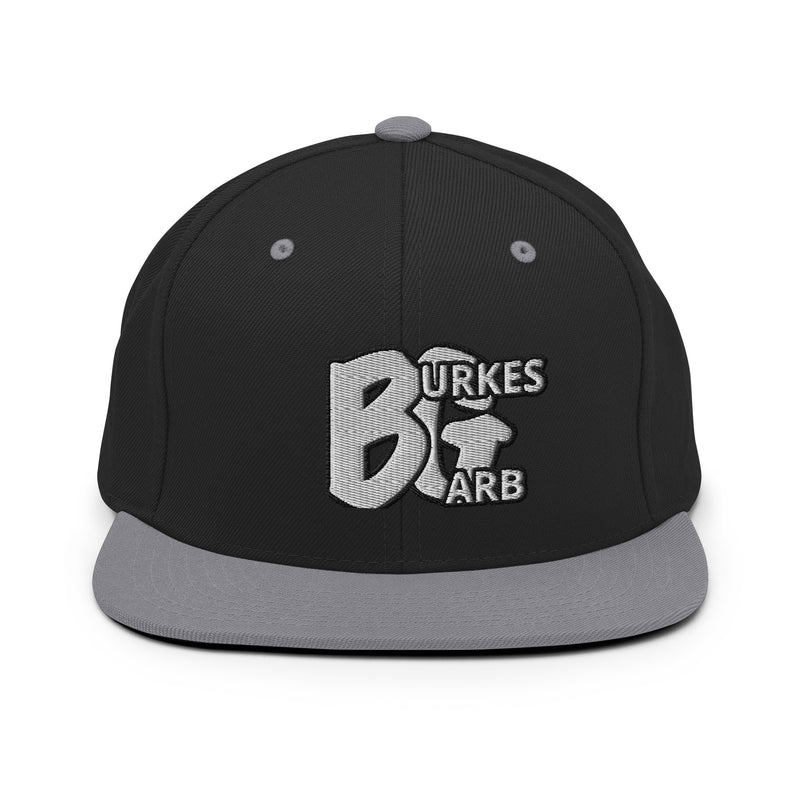 "Complete Your Look with Burkesgarb Embroidered BG Snapback Hat"