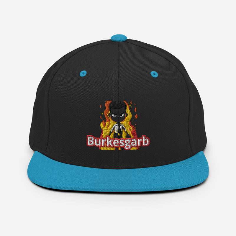 "Make a Bold Statement with Burkesgarb 'Thru the Fire' Snapback Hat - Ignite Your Style!"