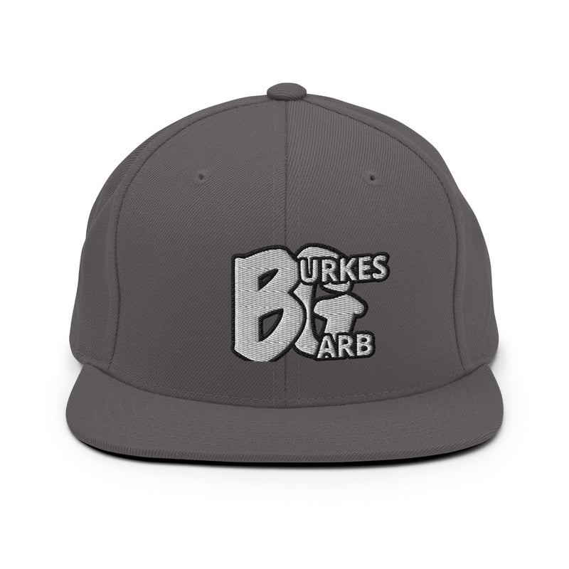 "Complete Your Look with Burkesgarb Embroidered BG Snapback Hat"