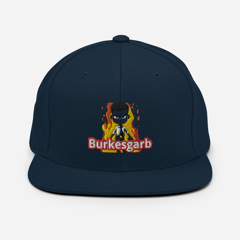 "Make a Bold Statement with Burkesgarb 'Thru the Fire' Snapback Hat - Ignite Your Style!"