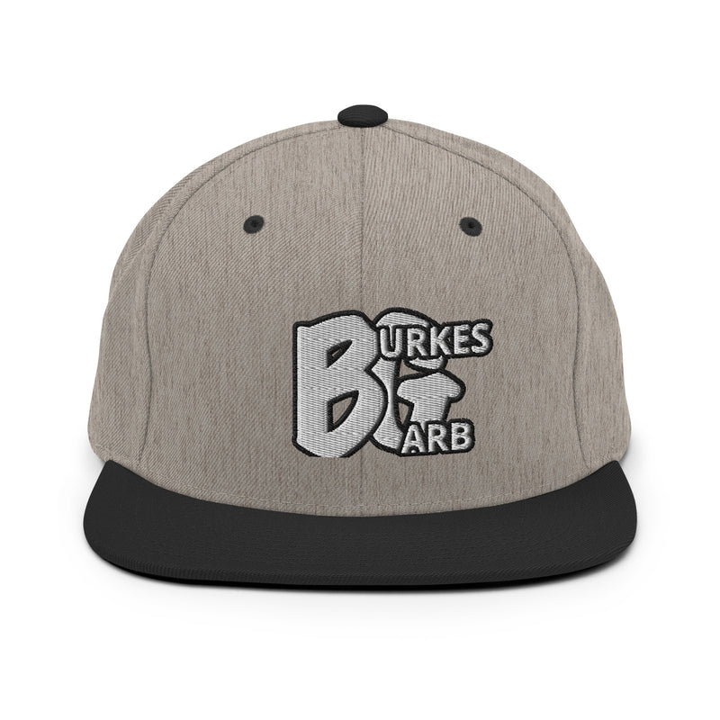 "Complete Your Look with Burkesgarb Embroidered BG Snapback Hat"