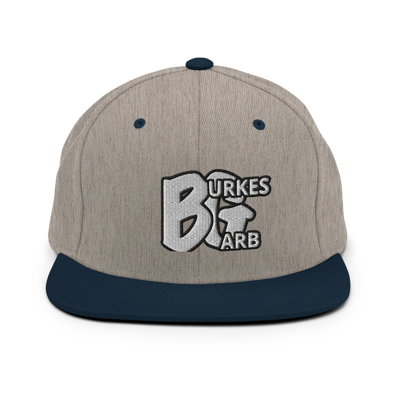 "Complete Your Look with Burkesgarb Embroidered BG Snapback Hat"