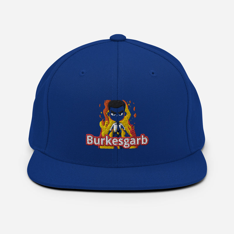 "Make a Bold Statement with Burkesgarb 'Thru the Fire' Snapback Hat - Ignite Your Style!"