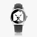 "Elevate Your Style with Burkesgarb's Leather Band Wide Type Quartz Watch"