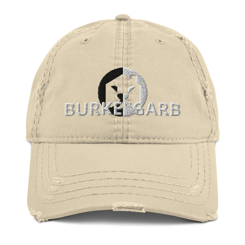 "Elevate Your Style with Burkesgarb's Distressed Dad Hat - A Timeless Accessory for Cool Dads"