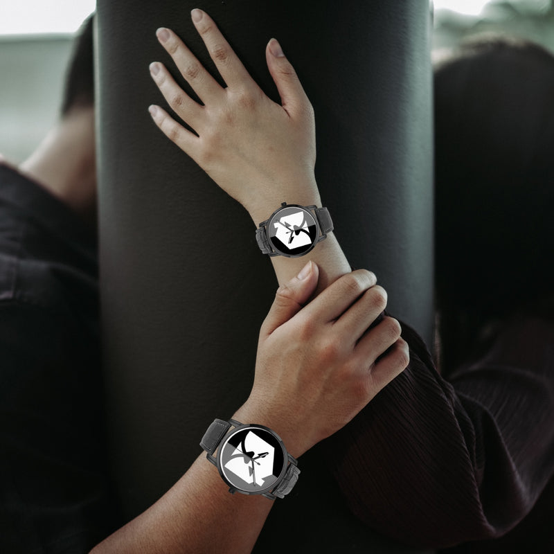 "Elevate Your Style with Burkesgarb's Leather Band Wide Type Quartz Watch"