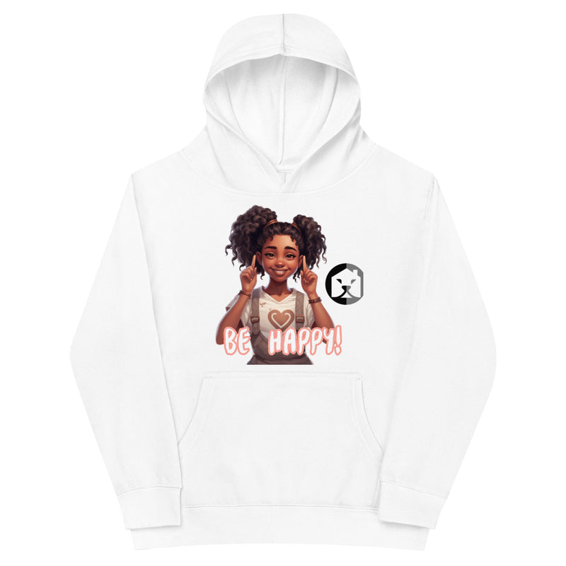 "Stay Cozy and Be Happy with Burkesgarb Youth Girl Fleece Hoodie"