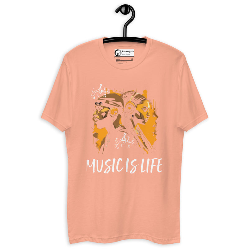 Embrace Your Love for Music with the Burkesgarb Music is Life Short Sleeve T-shirt