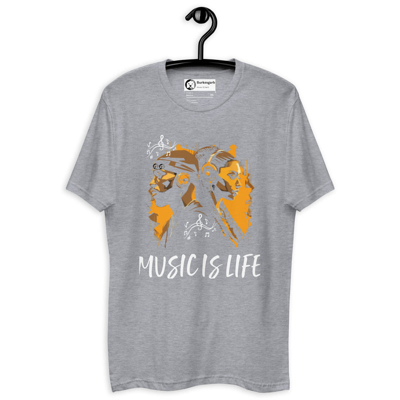 Embrace Your Love for Music with the Burkesgarb Music is Life Short Sleeve T-shirt