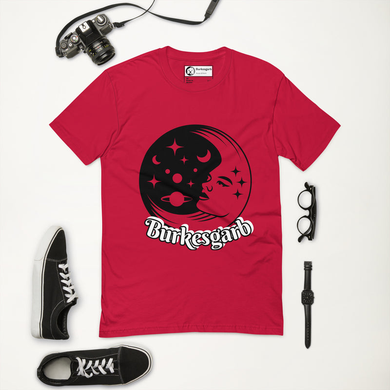 "Embrace Lunar Vibes with Burkesgarb Moon Short Sleeve T-shirt - Shine Bright with Stellar Style!"