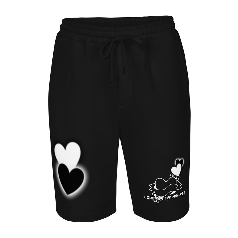 "Stay Cozy and Stylish with Burkesgarb Love for em Heartz Men's Fleece Shorts"