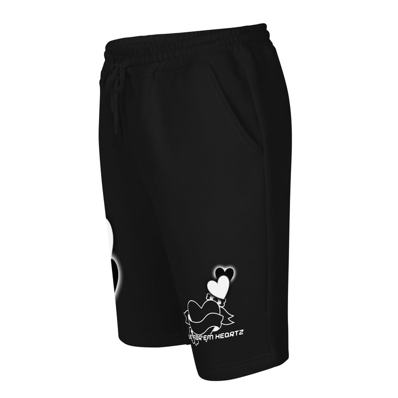 "Stay Cozy and Stylish with Burkesgarb Love for em Heartz Men's Fleece Shorts"