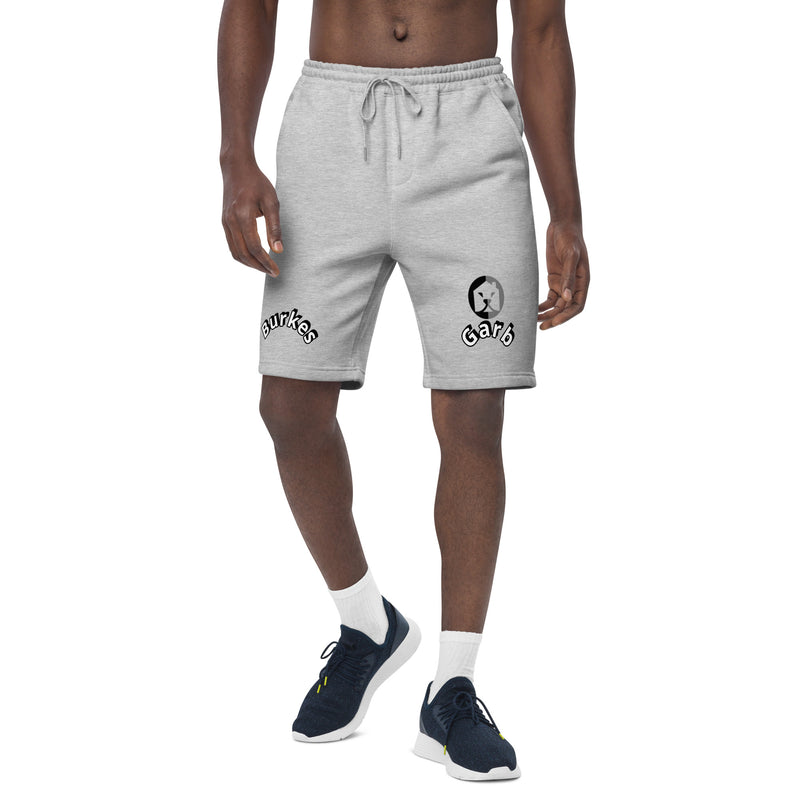 "Elevate Your Casual Style with Burkesgarb Arc Letters Men's Fleece Shorts"