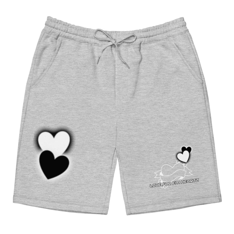 "Stay Cozy and Stylish with Burkesgarb Love for em Heartz Men's Fleece Shorts"