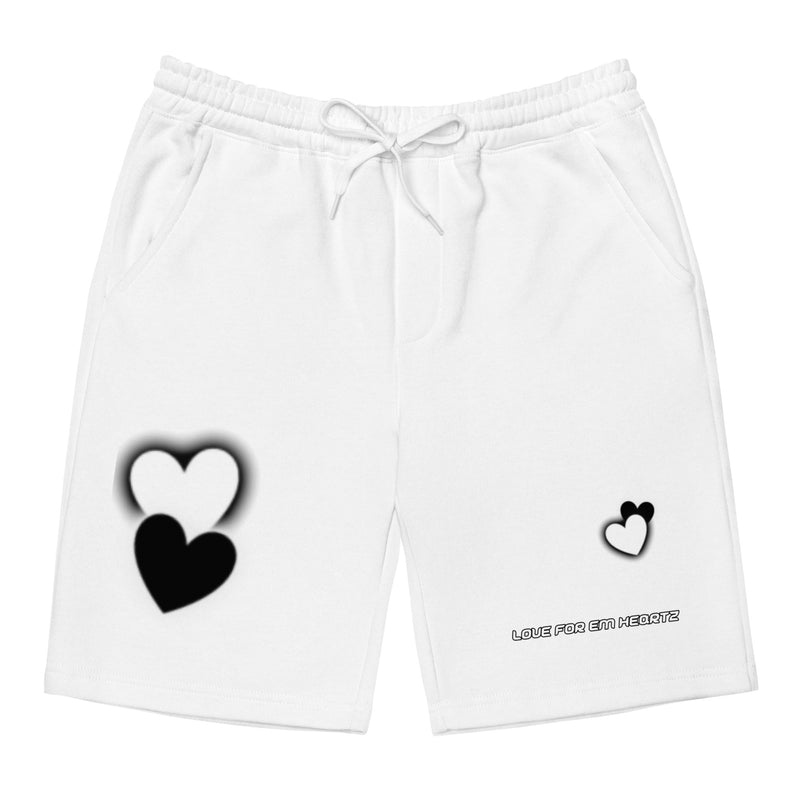 "Stay Cozy and Stylish with Burkesgarb Love for em Heartz Men's Fleece Shorts"