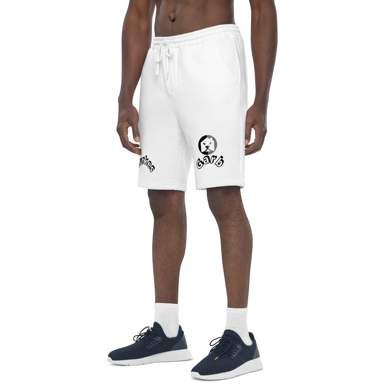 "Elevate Your Casual Style with Burkesgarb Arc Letters Men's Fleece Shorts"