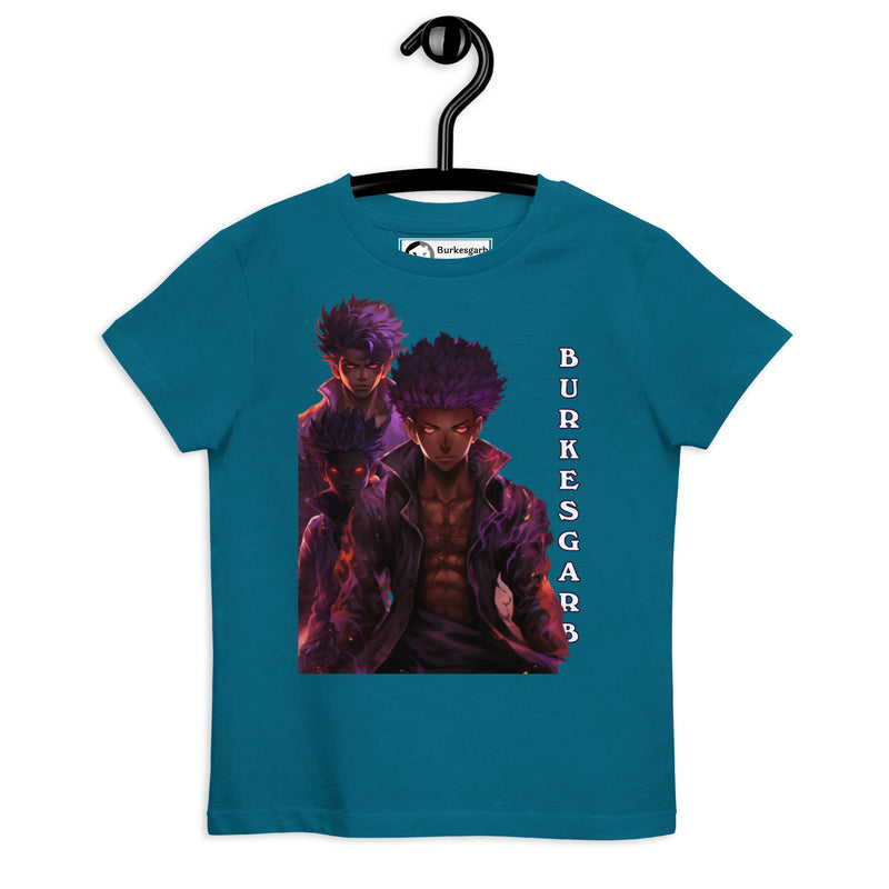 "Shop Burkesgarb Melanin Man Organic Cotton Kids T-Shirt | Empowering Melanin Magic"