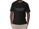 "Add Humor to Your Wardrobe with Burkesgarb 'Marriage is a Workshop: Husband Works, Wife Shops' Basic T-shirt"