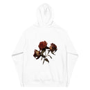"Stay Stylish and Sustainable with Burkesgarb Rose $kull Unisex Eco Raglan Hoodie"