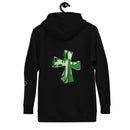 "Stay Stylish and Comfortable with the Burkesgarb Smoke Green Cross Unisex Hoodie"