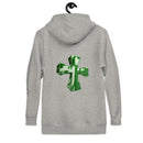 "Stay Stylish and Comfortable with the Burkesgarb Smoke Green Cross Unisex Hoodie"