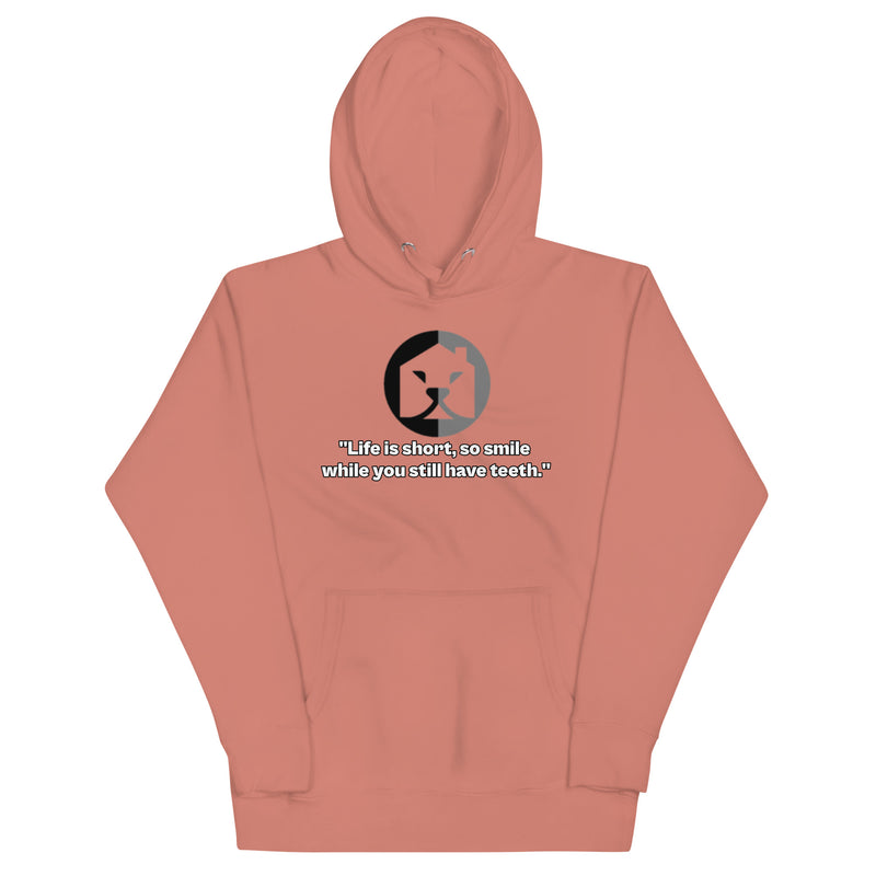 "Spread Positivity with Burkesgarb 'Life is Short, Smile While You Still Have Teeth' Unisex Hoodie"
