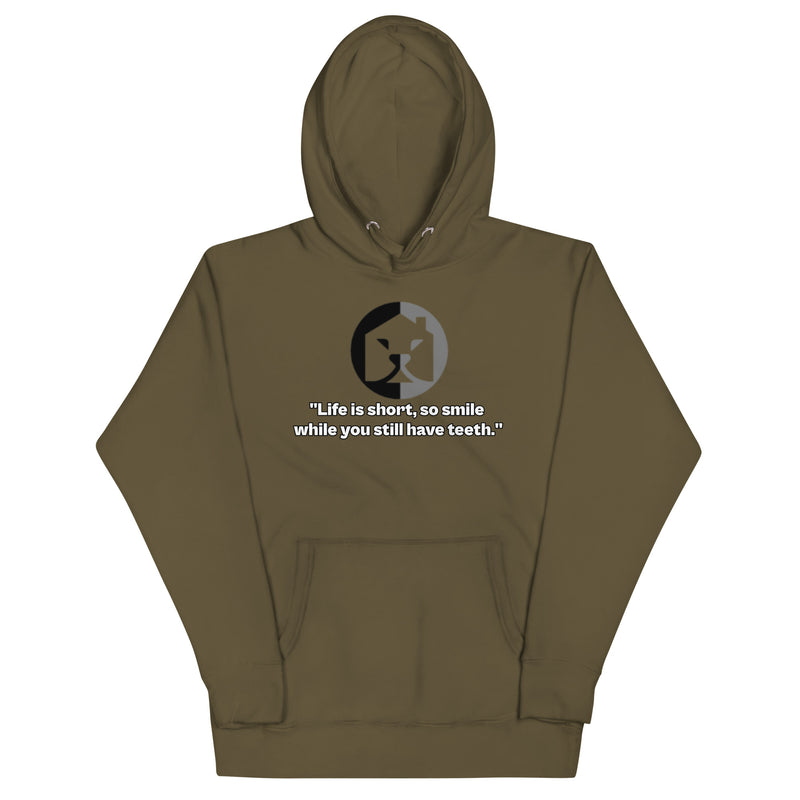 "Spread Positivity with Burkesgarb 'Life is Short, Smile While You Still Have Teeth' Unisex Hoodie"