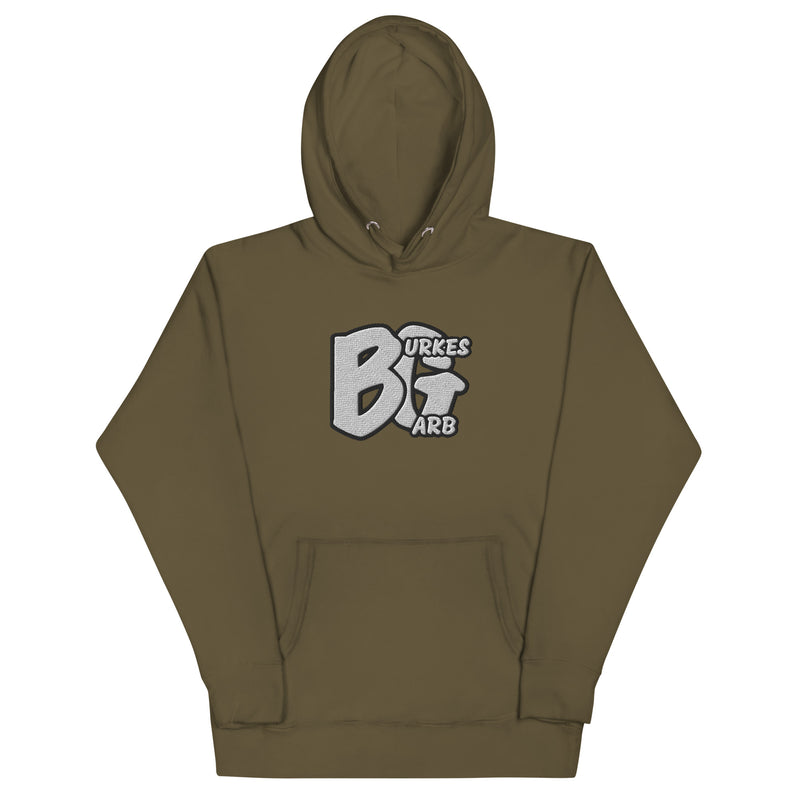 "Make a Statement with Burkesgarb Iconic BG Embroidered Unisex Hoodie"