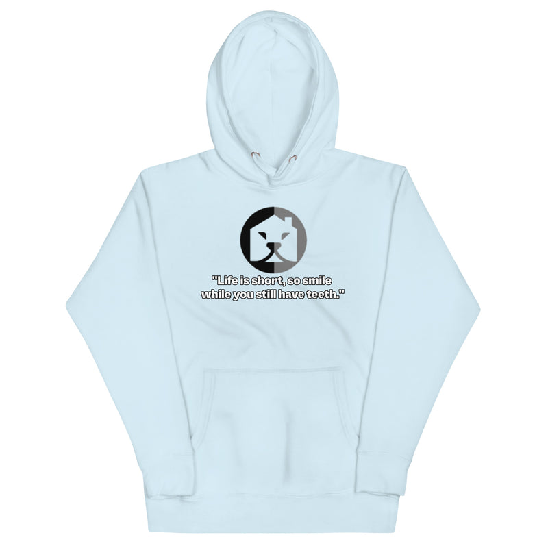 "Spread Positivity with Burkesgarb 'Life is Short, Smile While You Still Have Teeth' Unisex Hoodie"