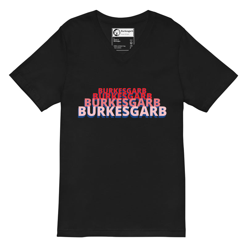 "Versatile and Stylish: Burkesgarb Unisex Short Sleeve V-Neck T-Shirt for All Occasions"