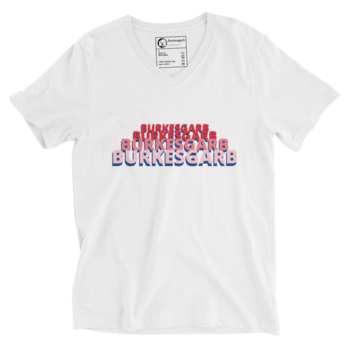 "Versatile and Stylish: Burkesgarb Unisex Short Sleeve V-Neck T-Shirt for All Occasions"