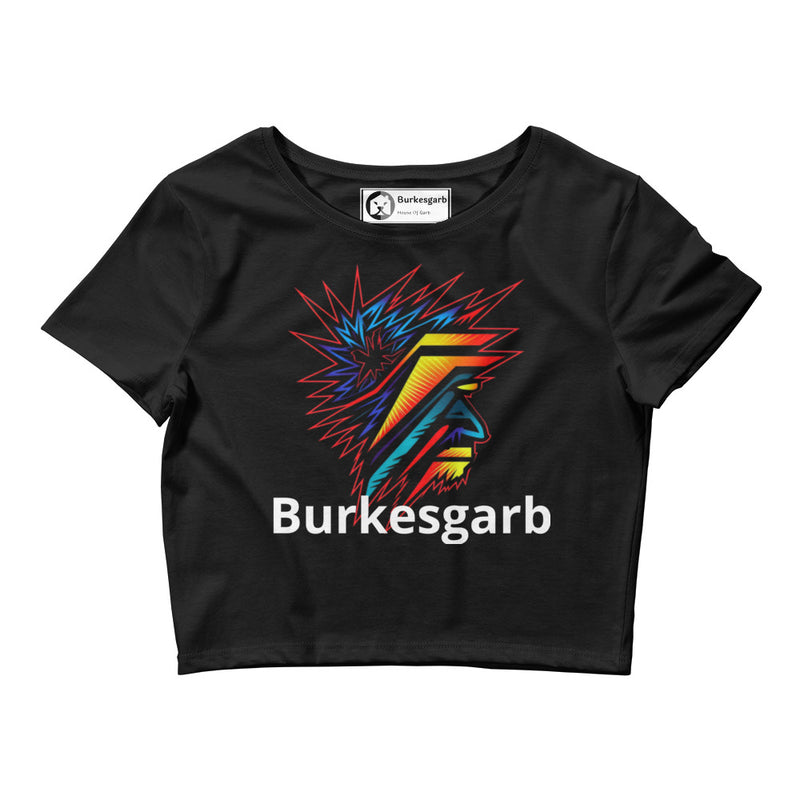 "Express Your Vibrant Style with Burkesgarb Colorful Thoughts Women’s Crop Tee"