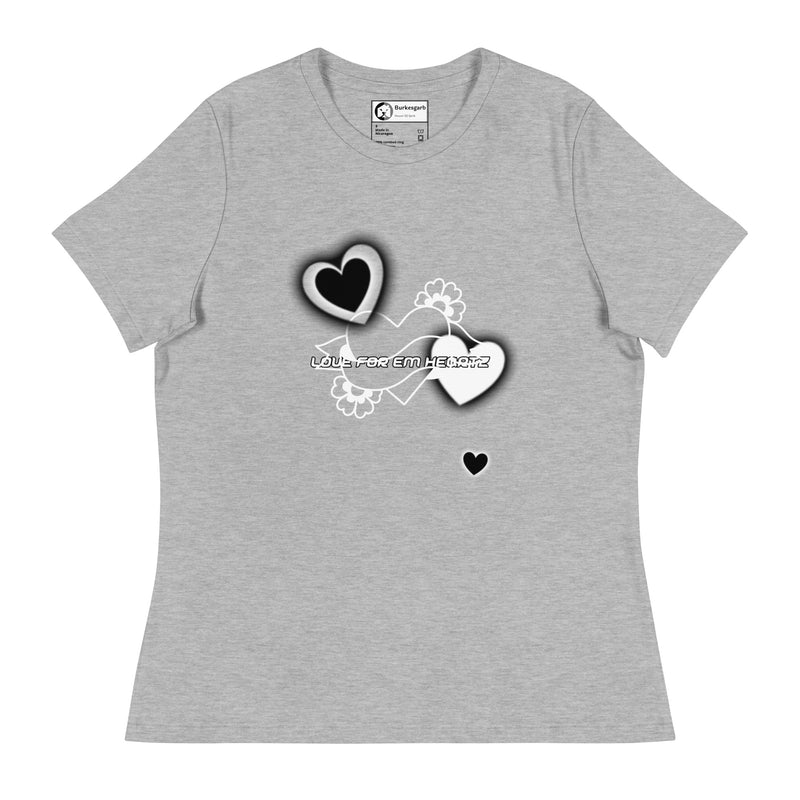 "Express Your Love for Fashion with Burkesgarb Love for em Heartz Women's Relaxed T-Shirt"